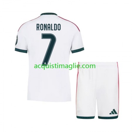 Divisa di Calcio Real Madrid Cristiano Ronaldo 7 Bambino Prima 2026/2027